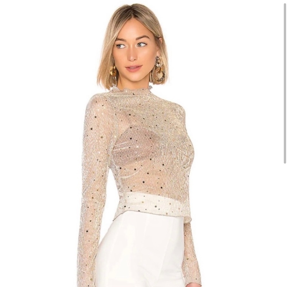 Gold Star Mesh Top